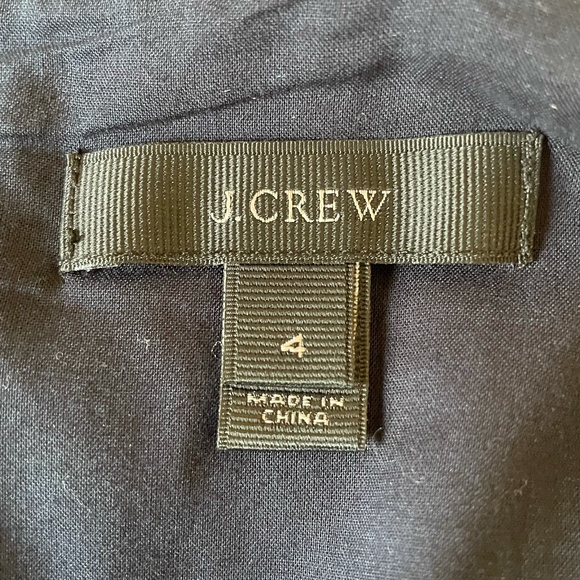 J. Crew Navy Blue Fitted Eyelet Midi Sleeveless Dress Size 4 - Picture 4 of 4